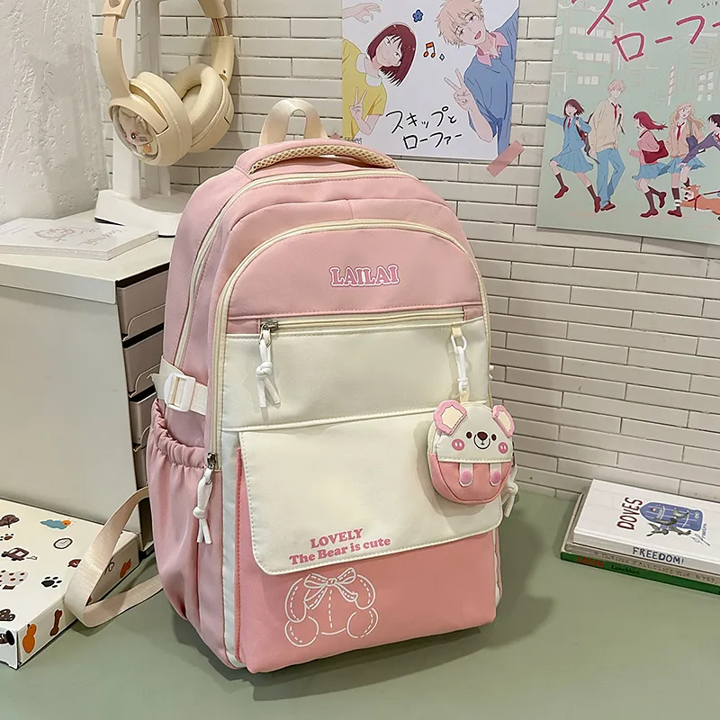 Yalu Nylon Backpack Regular Unisex Multicolor-5