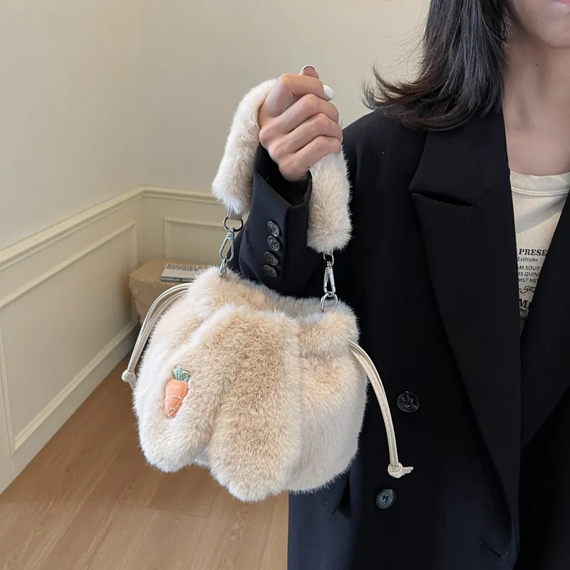 Yalu Plush One Shoulder Handbag Regular Women's Multicolor-2