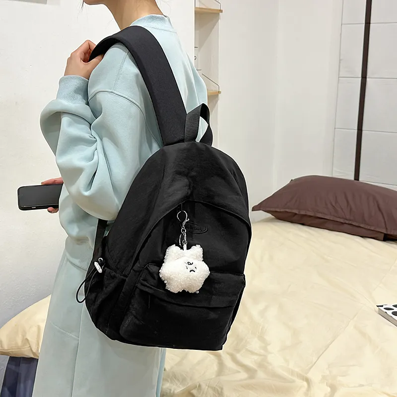 Yalu Nylon Backpack Regular Unisex Pink/Blue/Red/Yellow/Black-4