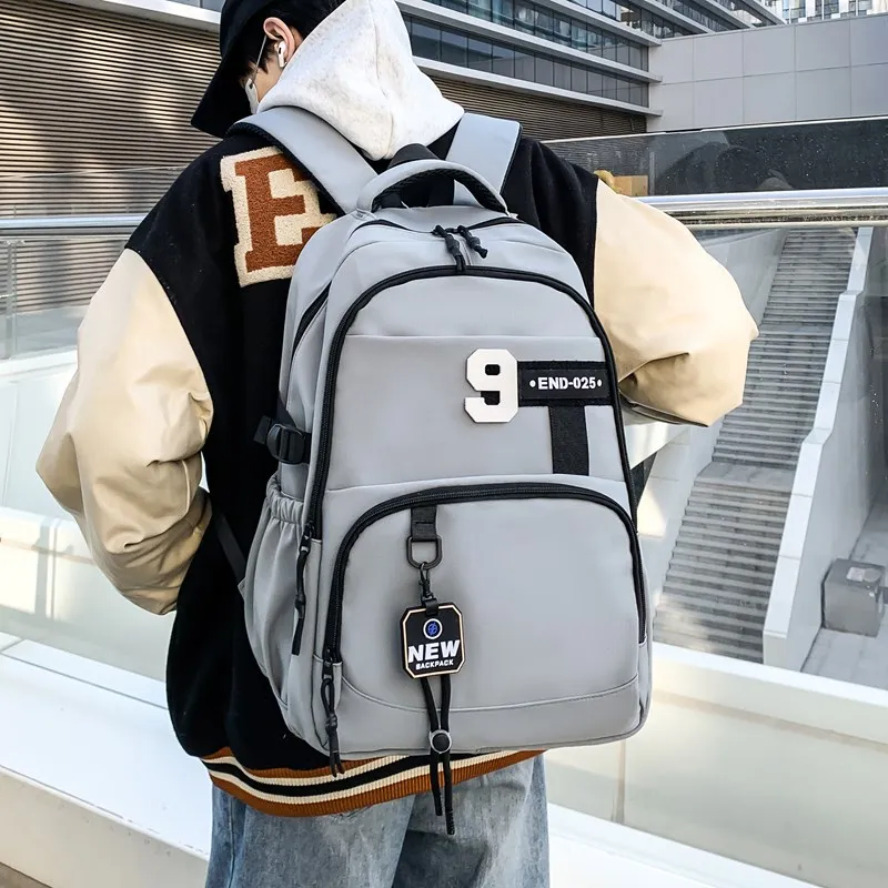 Yalu Oxford Backpack Regular Unisex Black/Dark Gray/Light Gray/Medium Gray-17
