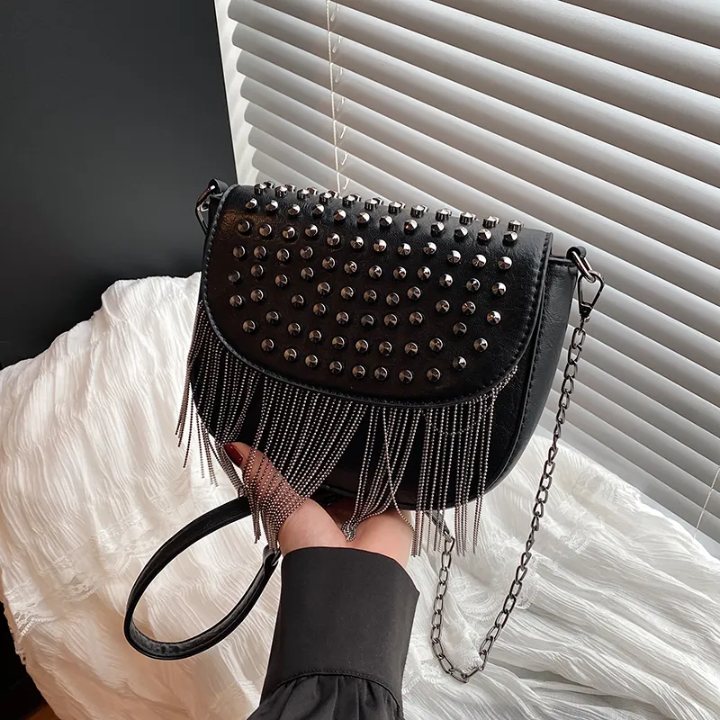 Yalu PU Crossbody Bag, Shoulder Bag Women's Black/White/Coffee/Silver-2