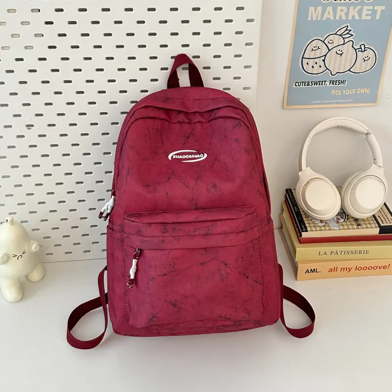Yalu Nylon Backpack Regular Unisex Black/Red/Green/Blue/White-6