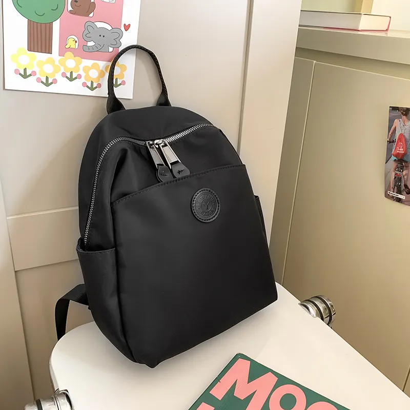 Yalu Nylon Backpack Regular Women's Gray/Black/Coffee-7
