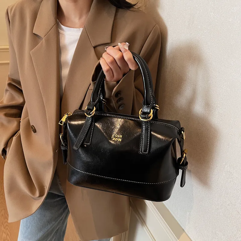 Yalu PU Shoulder Bag, Crossbody Bag, Handbag Regular Women's Black/Ecru & Coffee/Burgundy & Coffee-2