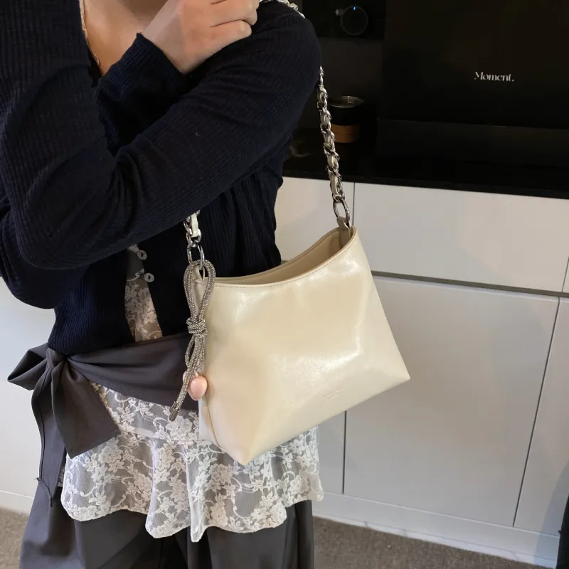Yalu PU Portable Crossbody Bag, Shoulder Bag Regular Women's White/Silver/Black/Pink-5