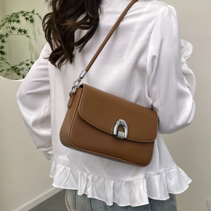 Yalu PU Crossbody Bag Shoulder Bag Regular Women's Black/White/Pink/Brown/Khaki-29
