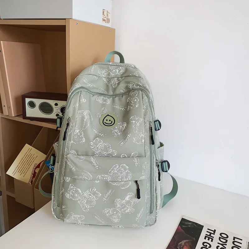 Yalu Nylon Backpack Regular Unisex Multicolor-27