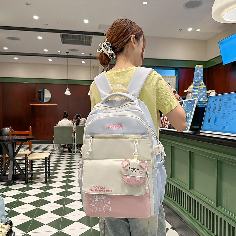 Yalu Nylon Backpack Regular Unisex Multicolor-8