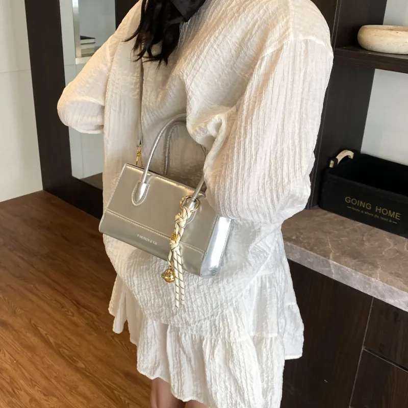 Yalu PU Shoulder Bag, Crossbody Bag, Handbag Regular Women's White/Black/Silver/Pink-19