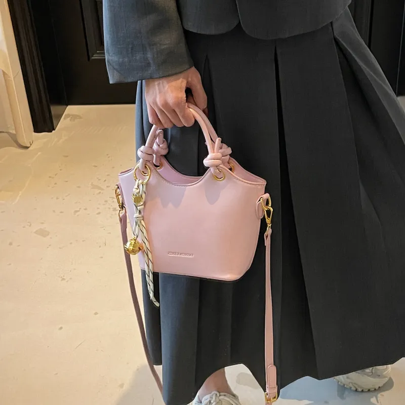 Yalu PU Shoulder Bag, Crossbody Bag, Handbag Regular Women's Black/Ecru/Pink/Green-18
