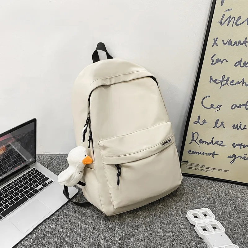 Yalu Nylon Backpack Regular Unisex White/Black-8