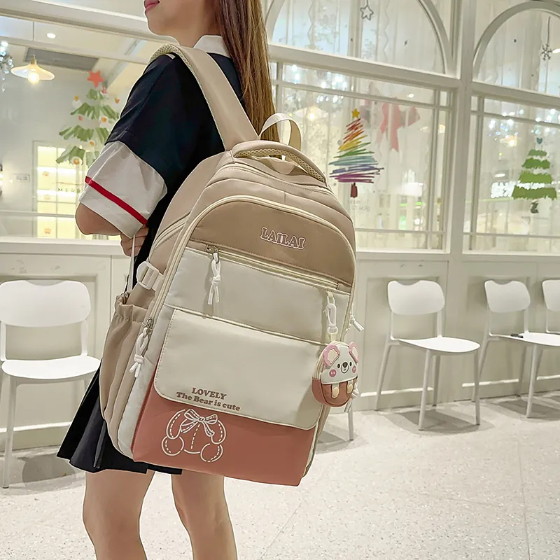 Yalu Nylon Backpack Regular Unisex Multicolor-20