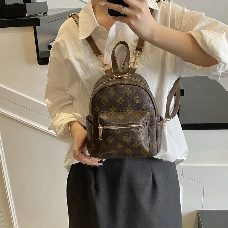 Yalu PU Backpack Women's White/Khaki/Coffee-9