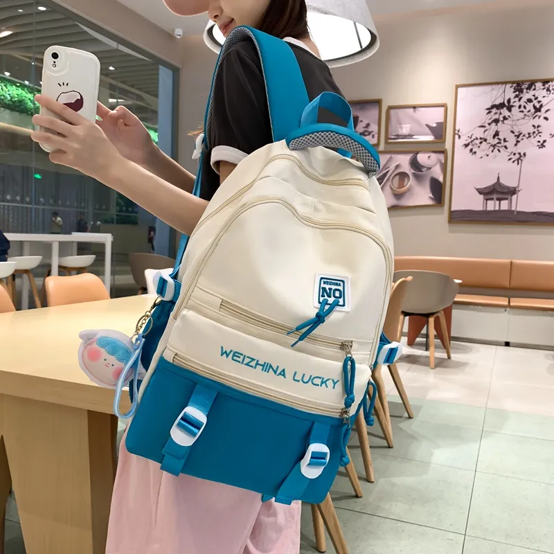 Yalu Nylon Backpack Unisex Multicolor-6