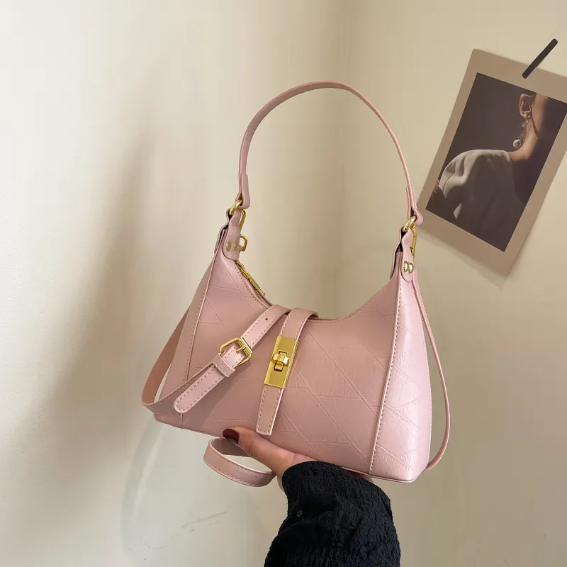 Yalu PU One Shoulder Handbag Crossbody Bag Regular Women's White/Pink/Green/Khaki/Black/Dark Khaki-14