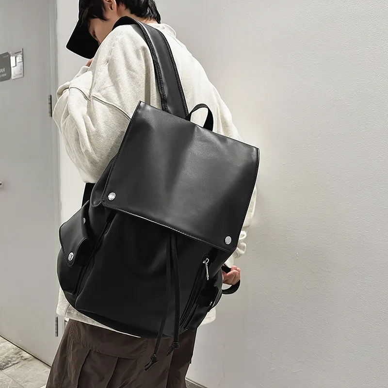 Yalu PU Backpack Unisex White/Gray/Black/Khaki-2