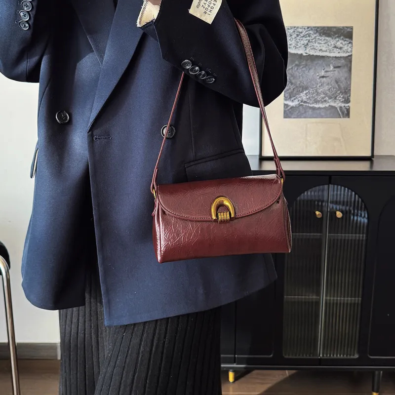 Yalu PU Portable Crossbody Bag, Shoulder Bag Regular Women's Black/Burgundy/Coffee-10