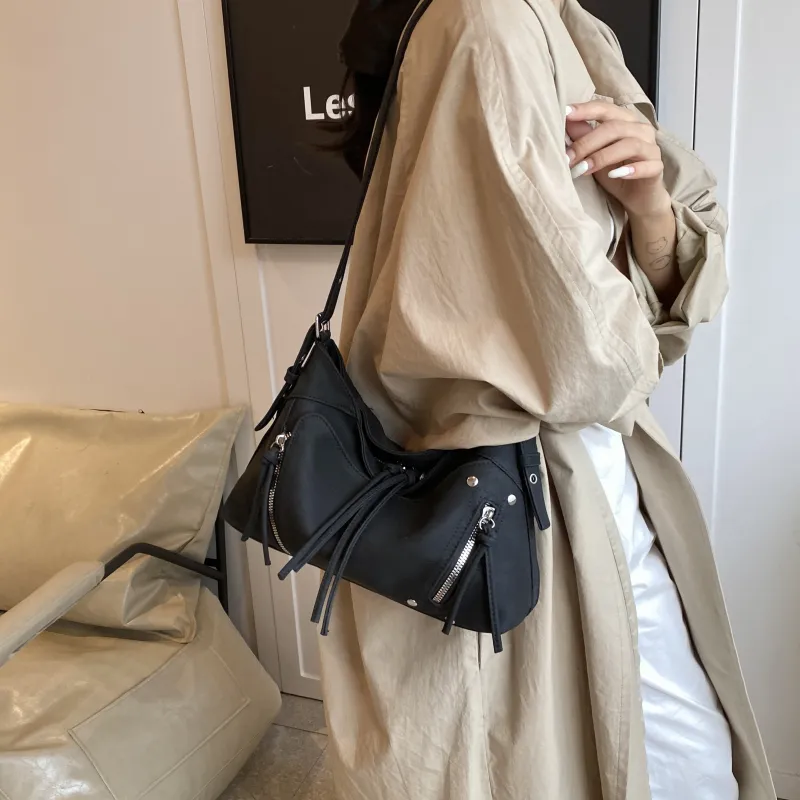 Yalu PU Shoulder Bag Regular Women's Coffee/Black/Khaki-10