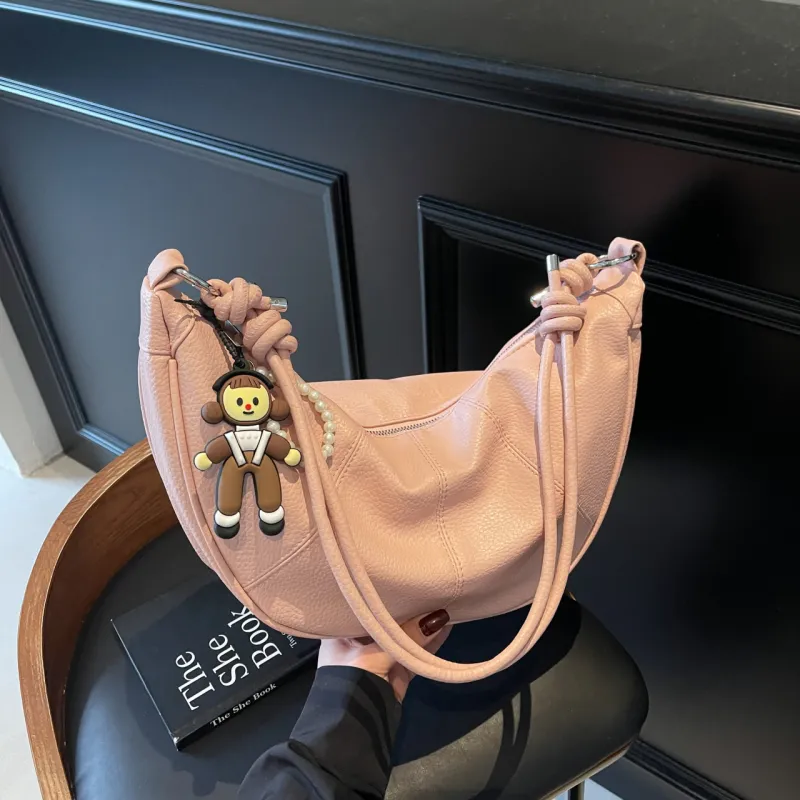 Yalu PU Portable Crossbody Bag, Shoulder Bag Regular Women's Black/Ecru/Yellow/Pink/Blue-23