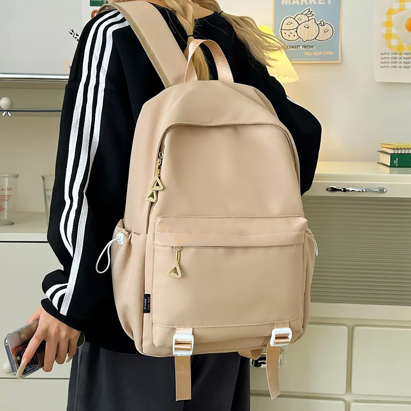Yalu Nylon Backpack Unisex Black/Red/White/Khaki-19