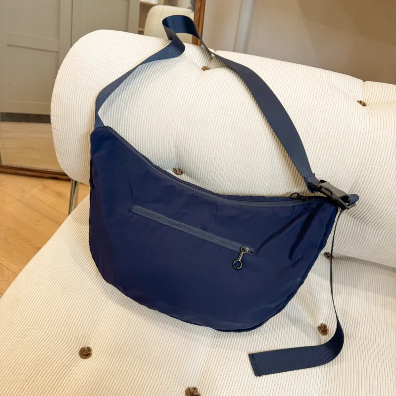 Yalu Nylon Dumpling Bag, Shoulder Bag, Crossbody Bag Women's Black/Gray/Blue-10