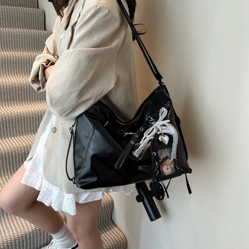 Yalu PU Backpack Regular Women's White/Blue/Black/Pink-22