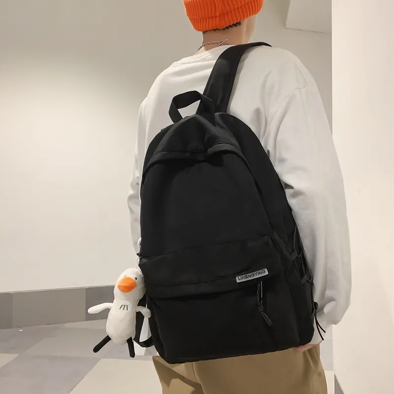 Yalu Nylon Backpack Regular Unisex White/Black-6