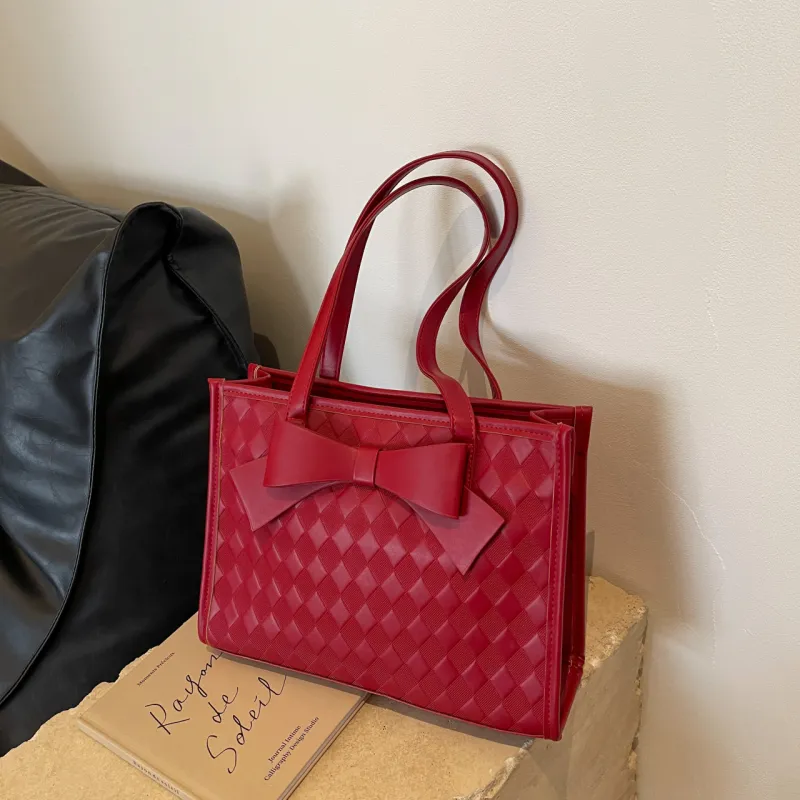 Yalu PU Shoulder Bag Regular Women's Red-9