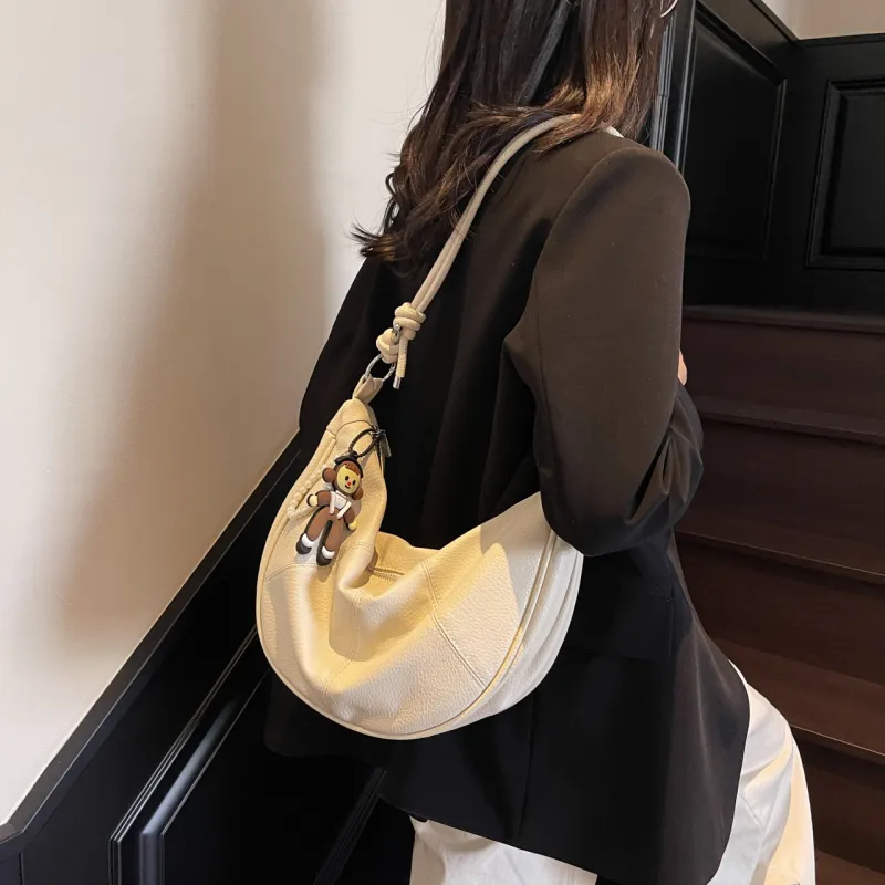 Yalu PU Portable Crossbody Bag, Shoulder Bag Regular Women's Black/Ecru/Yellow/Pink/Blue-10