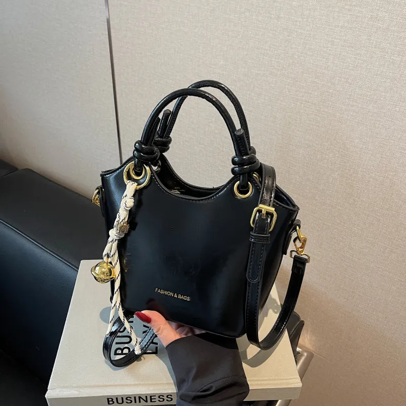 Yalu PU Shoulder Bag, Crossbody Bag, Handbag Regular Women's Black/Ecru/Pink/Green-2