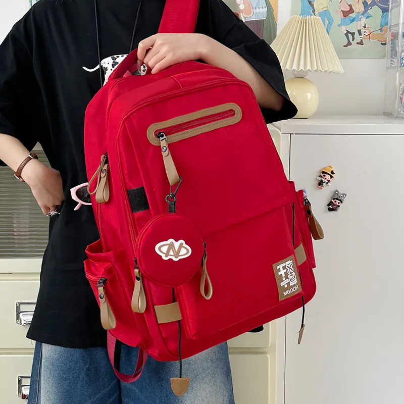 Yalu Nylon Backpack Unisex Multicolor-19