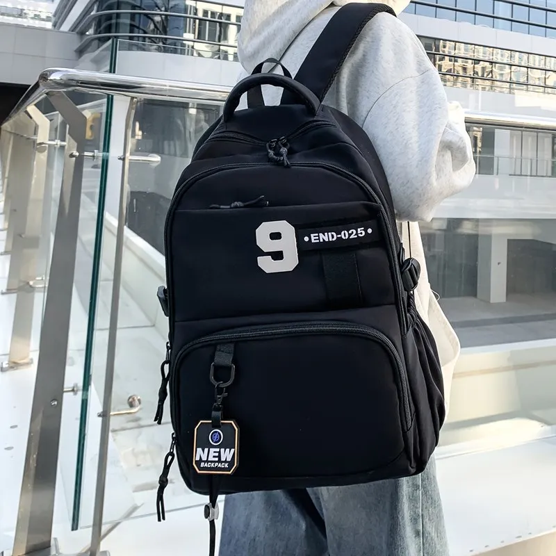 Yalu Oxford Backpack Regular Unisex Black/Dark Gray/Light Gray/Medium Gray-4