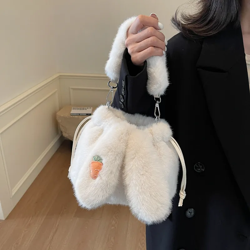Yalu Plush One Shoulder Handbag Regular Women's Multicolor-5