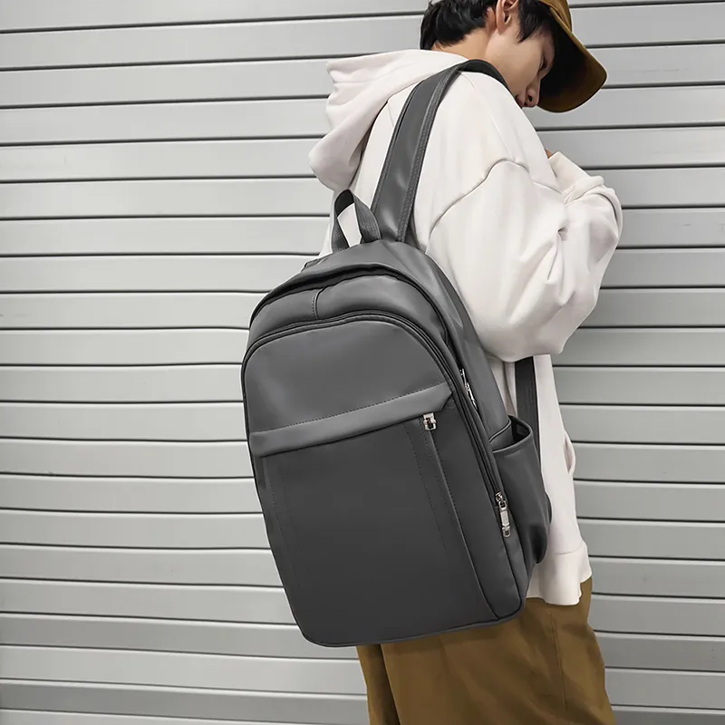 Yalu PU Backpack Men's Ecru/Gray/Black/Khaki-16