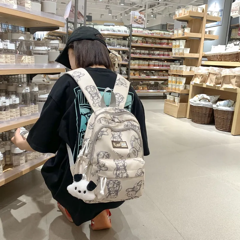 Yalu Nylon Laptop Bag Backpack Unisex Multicolor-2