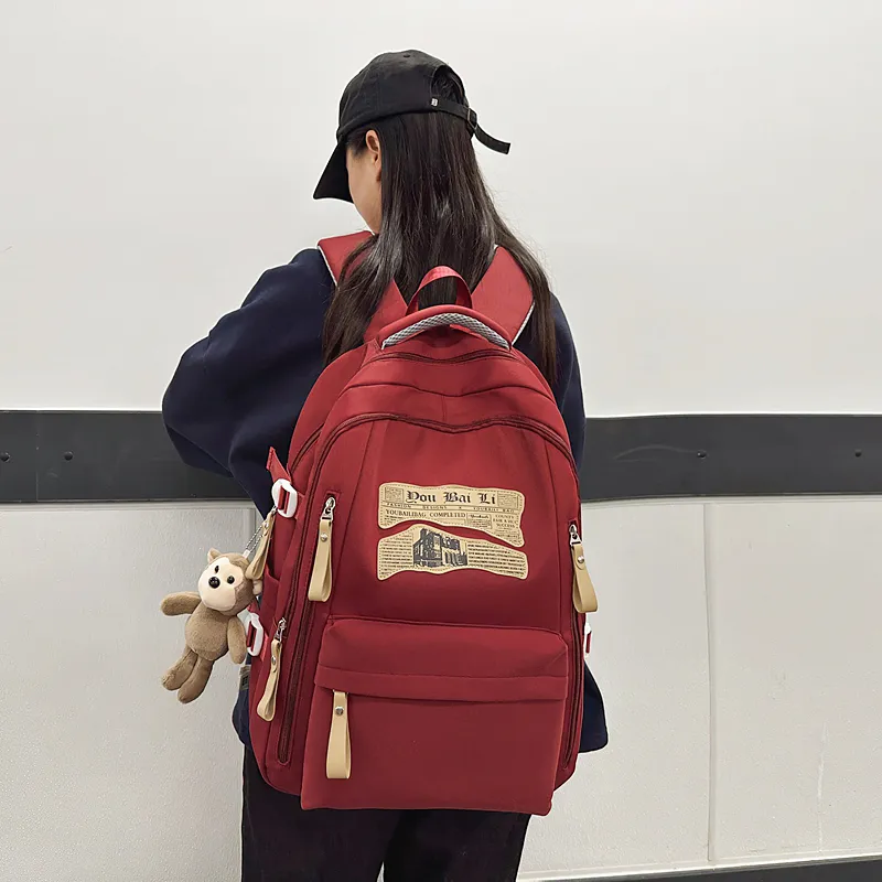 Yalu Nylon Backpack Regular Unisex Multicolor-20