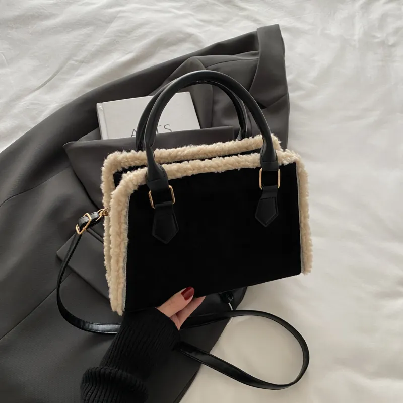 Yalu Velour Handbags Shoulder Bag Crossbody Bag Regular Women's Coffee/Brown/Black/Red-13