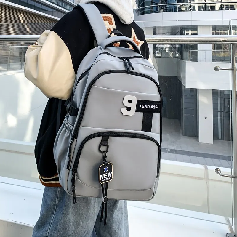 Yalu Oxford Backpack Regular Unisex Black/Dark Gray/Light Gray/Medium Gray-18