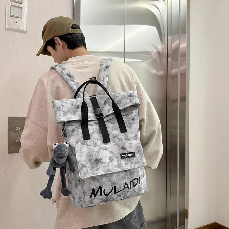 Yalu Nylon Backpack Unisex Multicolor-2
