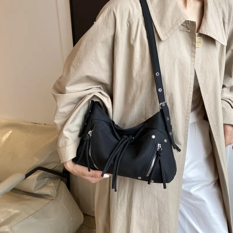 Yalu PU Shoulder Bag Regular Women's Coffee/Black/Khaki-13