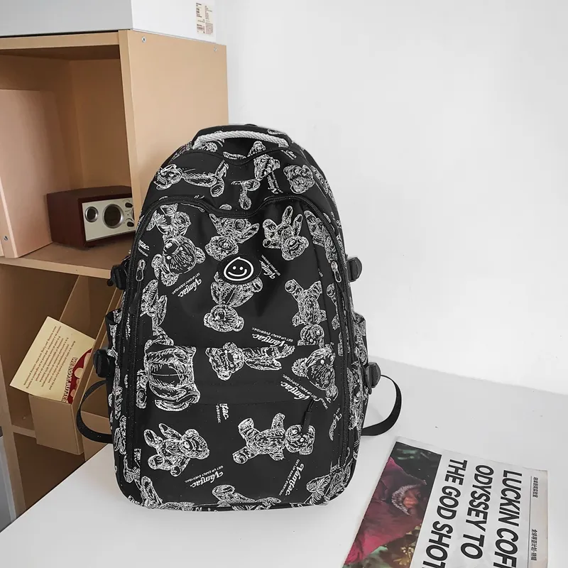 Yalu Nylon Backpack Regular Unisex Multicolor-5