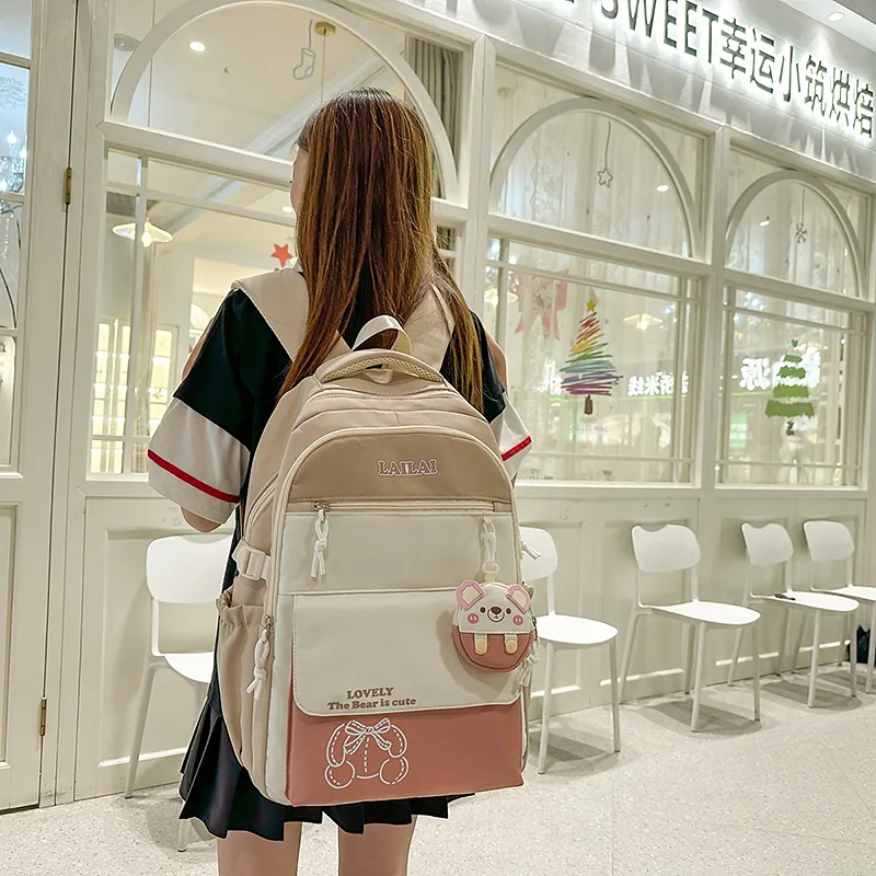 Yalu Nylon Backpack Regular Unisex Multicolor-21