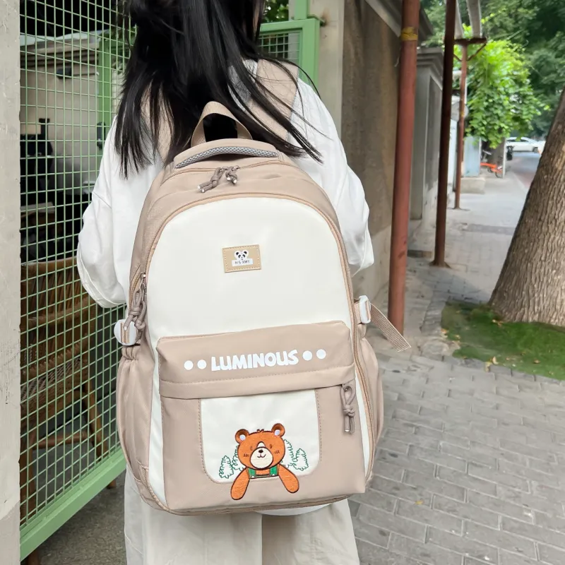 Yalu Composite Cloth Backpack Unisex Multiple Colors-11