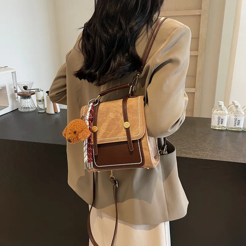 Yalu PU Backpack Regular Women's Yellow Brown/Ecru/Black/Coffee/Blue/Pink-41
