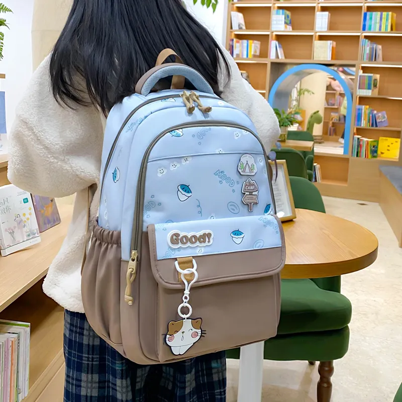 Yalu Nylon Backpack Regular Unisex Multicolor-25