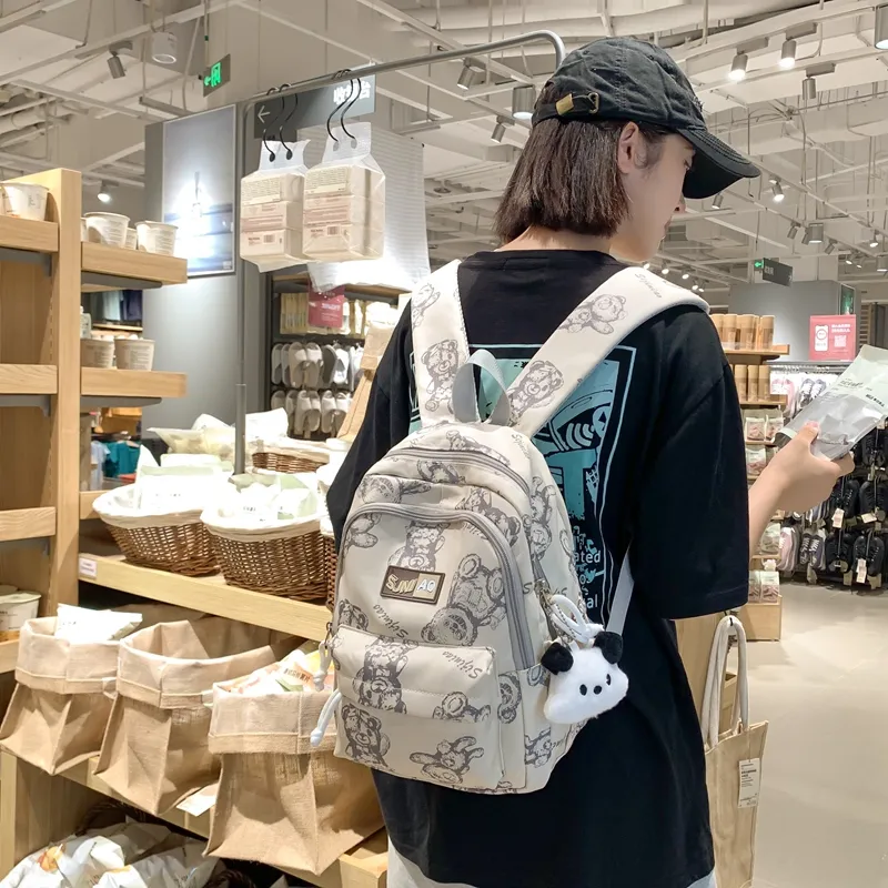 Yalu Nylon Laptop Bag Backpack Unisex Multicolor-6