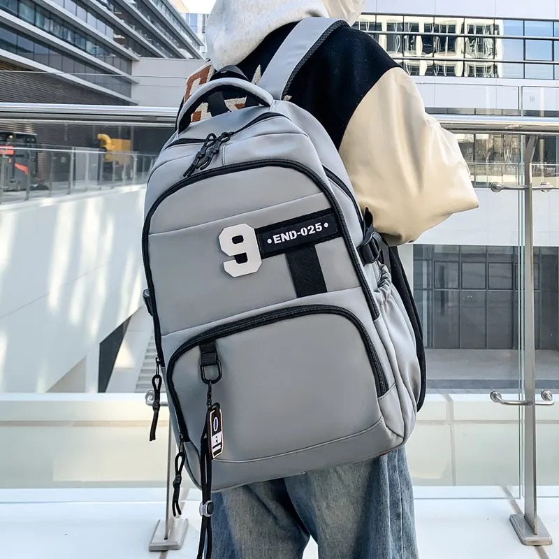 Yalu Oxford Backpack Regular Unisex Black/Dark Gray/Light Gray/Medium Gray-14