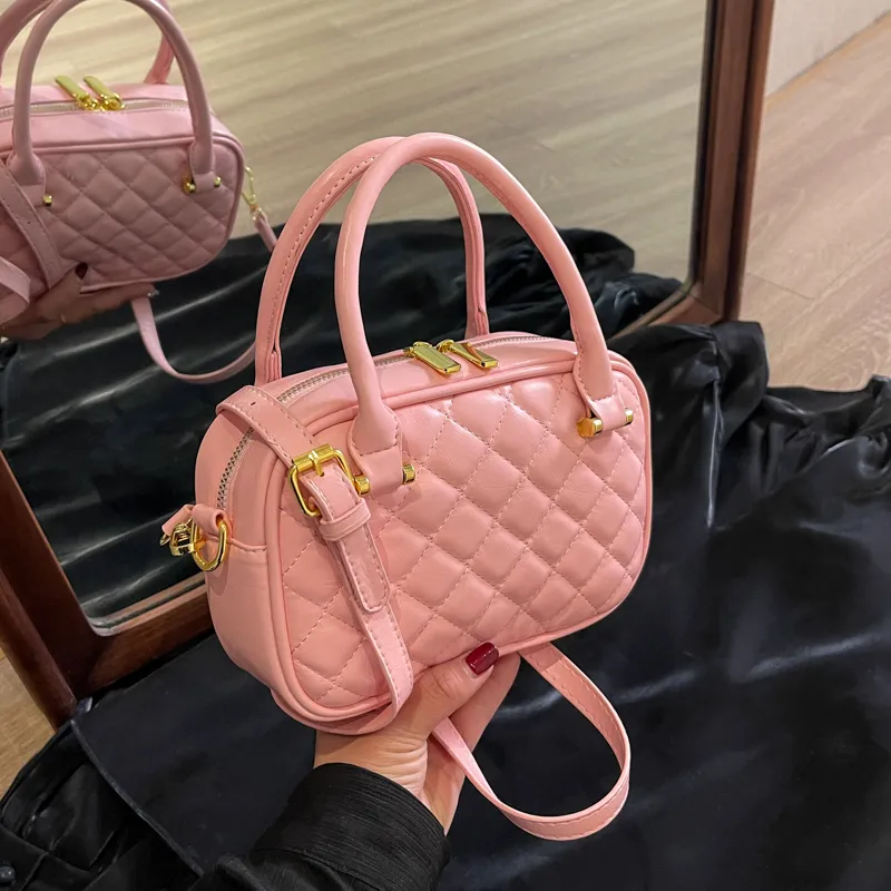 Yalu PU Handbag, Shoulder Bag, Crossbody Bag Regular Women's Ecru/Black/Pink-12