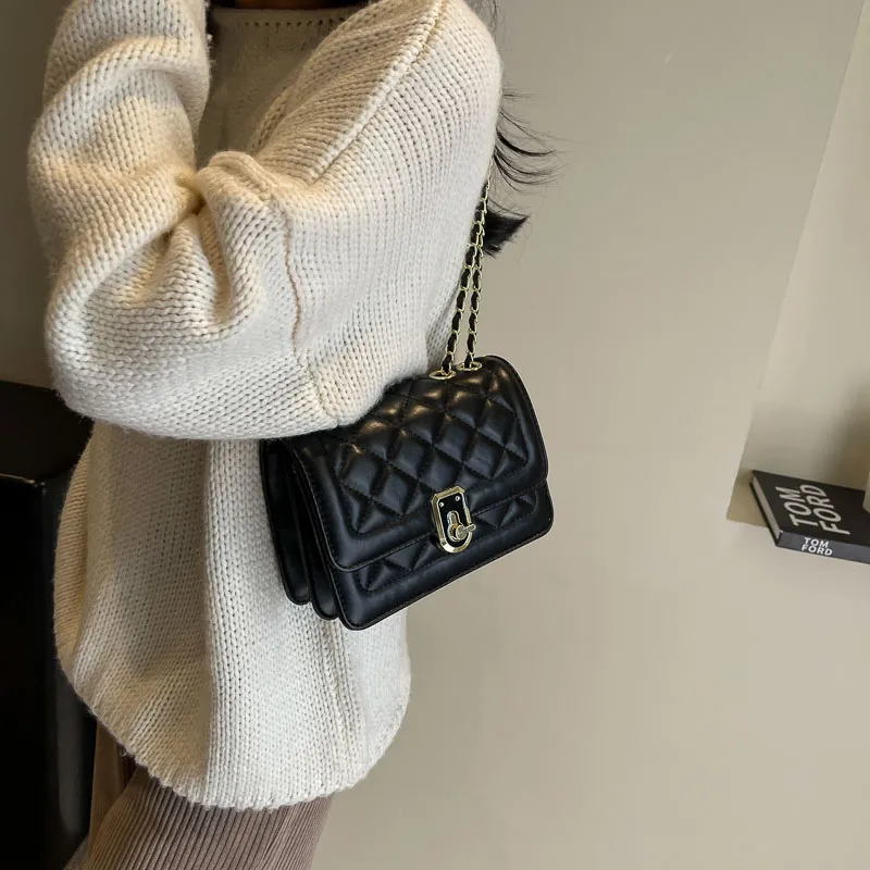 Yalu PU Shoulder Bag, Crossbody Bag Regular Women's Black-5