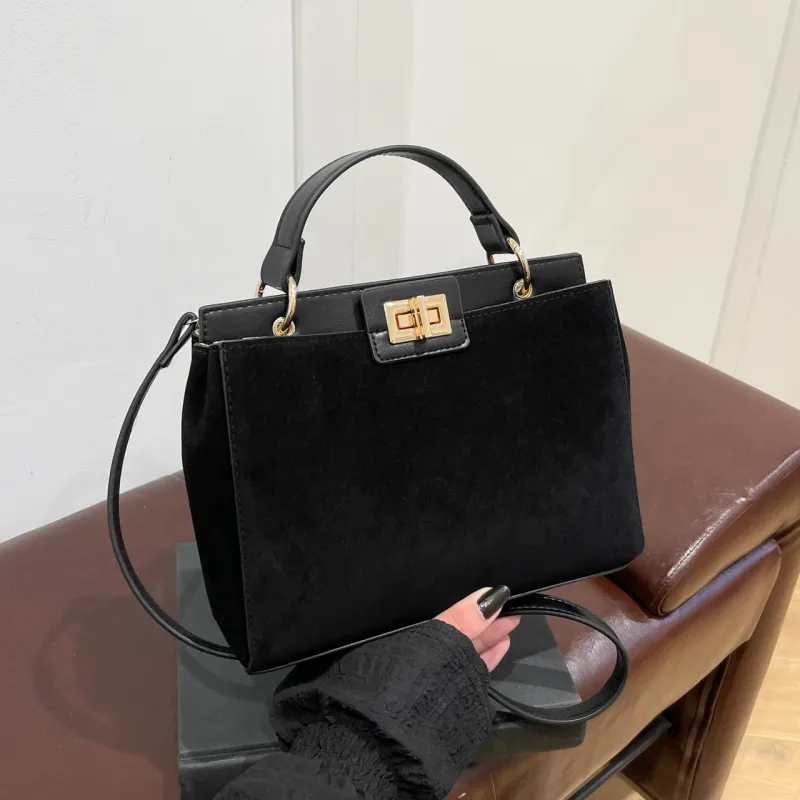 Yalu Flannelette Material Handbag, Crossbody Bag Regular Women's Brown/Burgundy/Coffee/Black-13